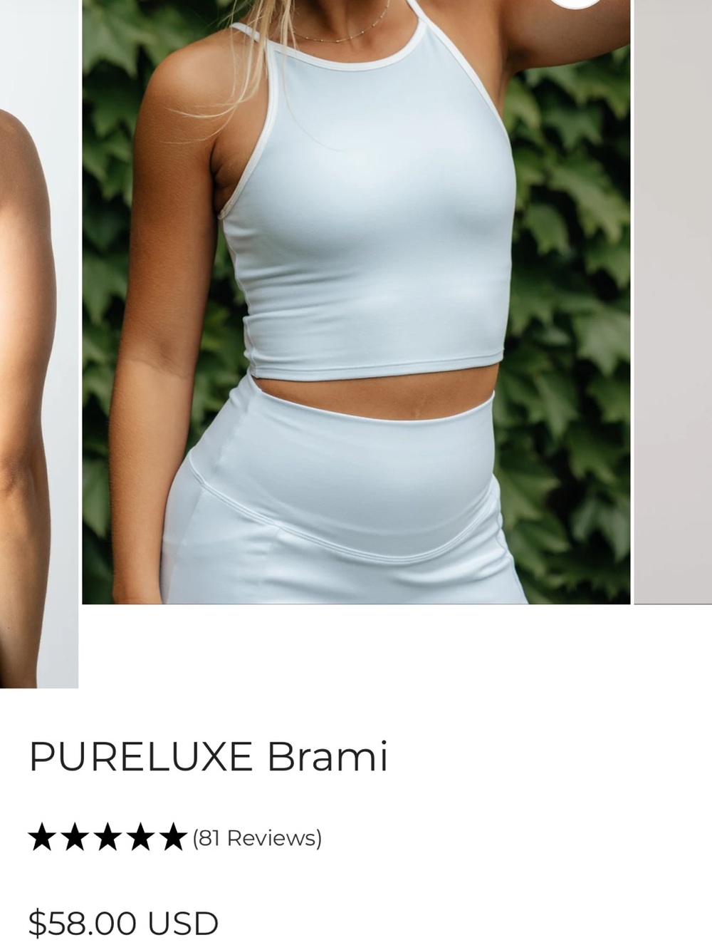 Ptula Set Light Blue High Neck Crop Top & Biker Shorts